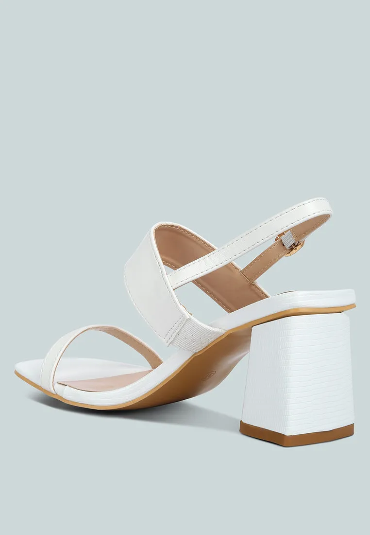 Kirk Elasticated Gussets Block Heel Sandals By Ruw