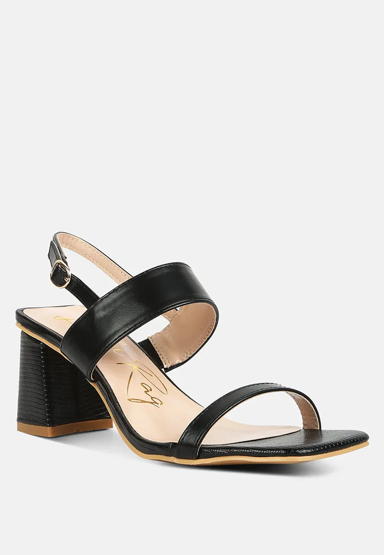 Kirk Elasticated Gussets Block Heel Sandals By Ruw