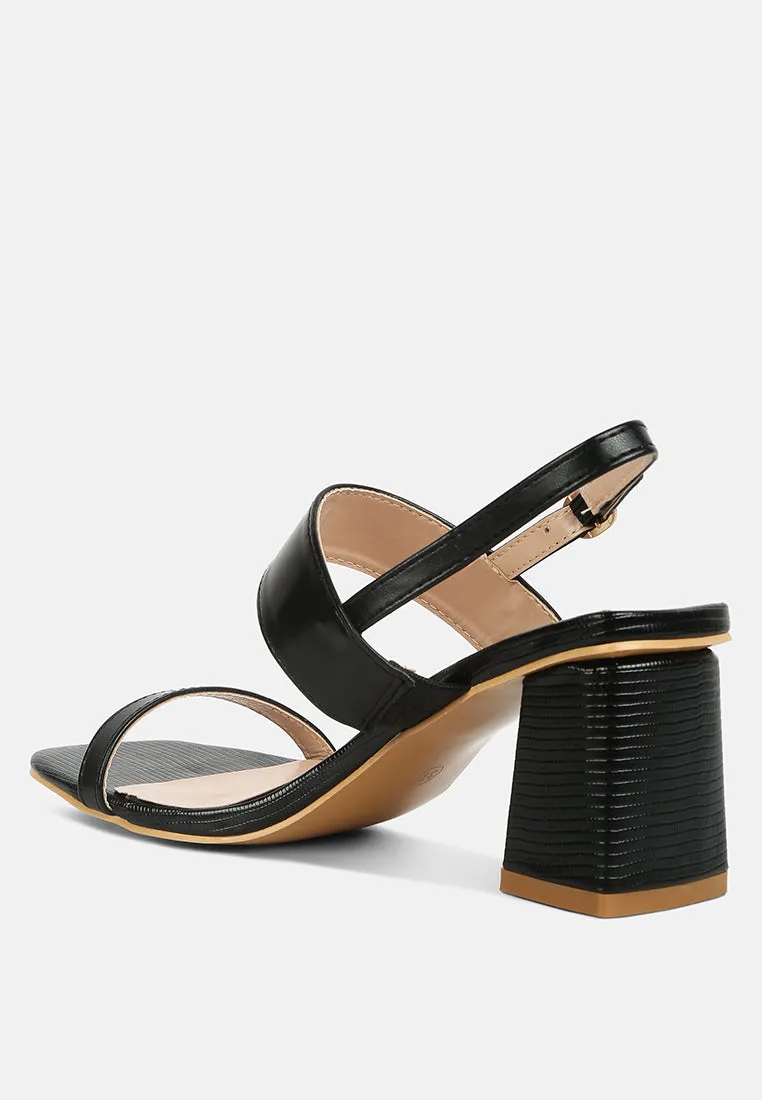 Kirk Elasticated Gussets Block Heel Sandals By Ruw