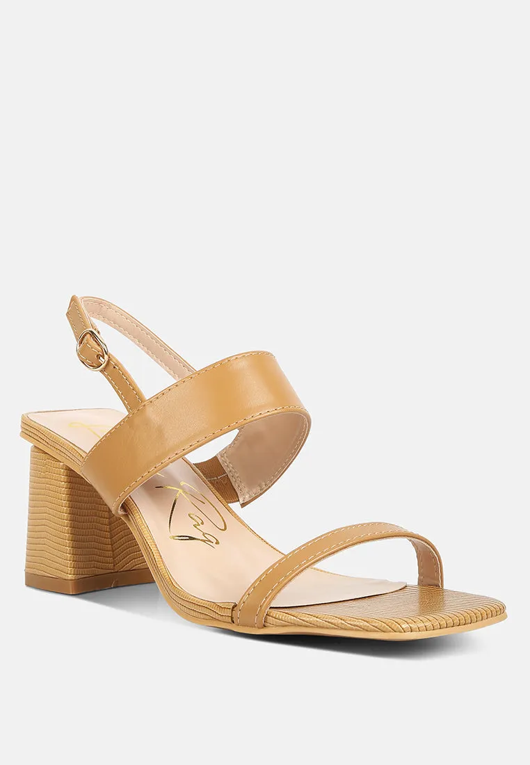 Kirk Elasticated Gussets Block Heel Sandals By Ruw