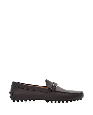 Leather Gommino Loafers With Round Toe