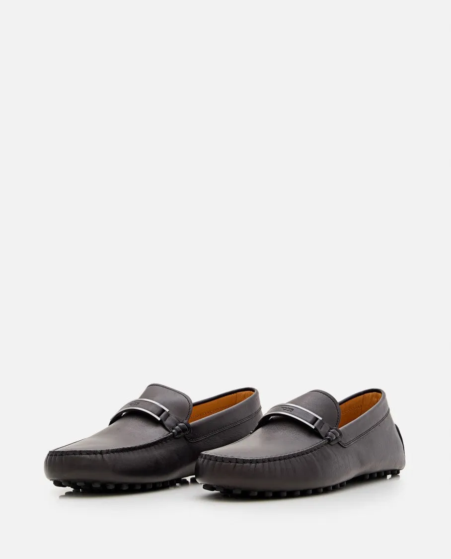 Leather Gommino Loafers With Round Toe