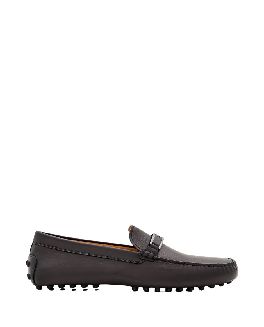 Leather Gommino Loafers With Round Toe