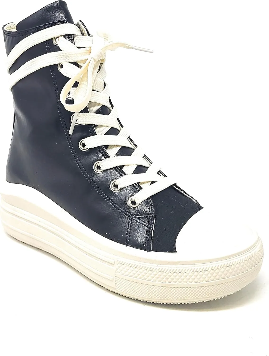 Liliana Swoosh-1 Women's Canvas or Leatherette Ankle High Boots High Top Fashion Sneakers