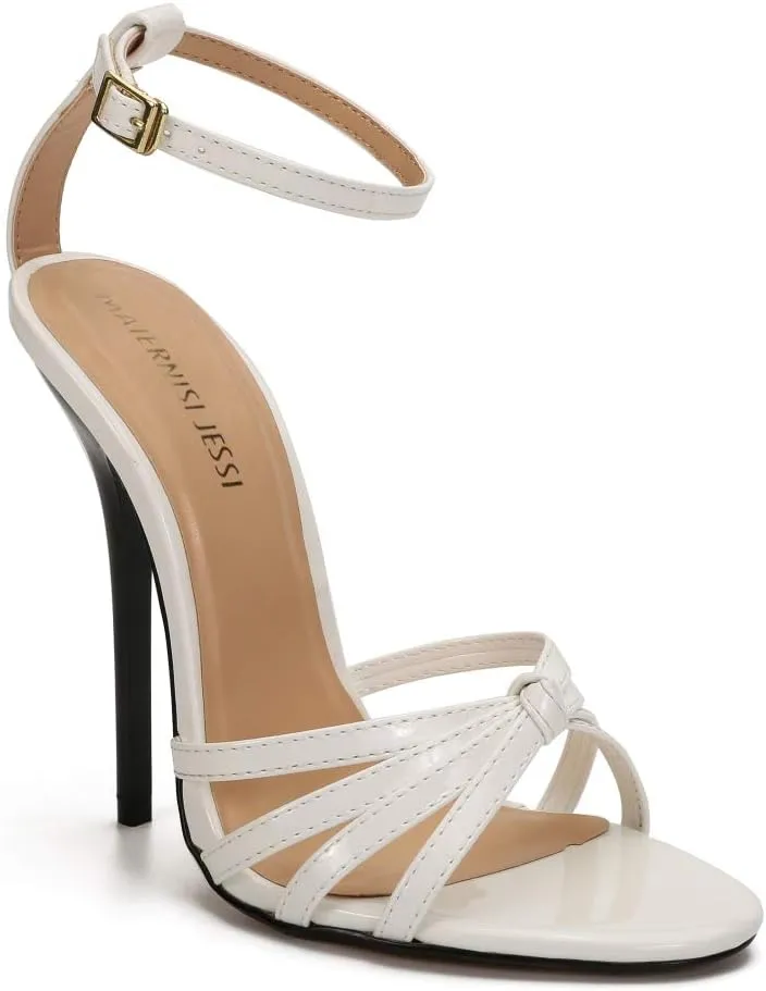 MAIERNISI JESSI Unisex Men's Women's Corss Strap Ankle Buckle Stiletto High Heels Sandals