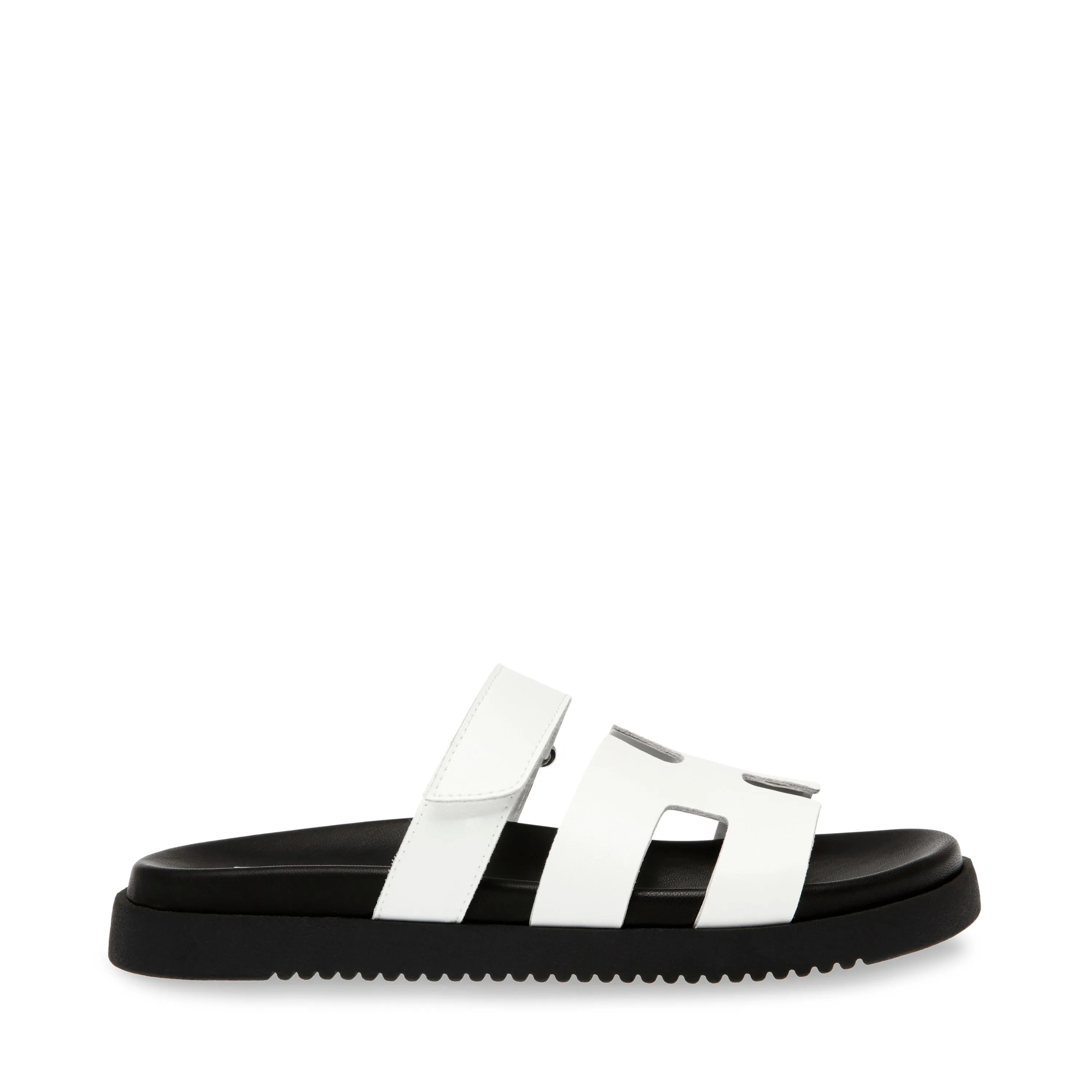 MAYVEN-CN WHITE ACTION LEATHER SANDALS