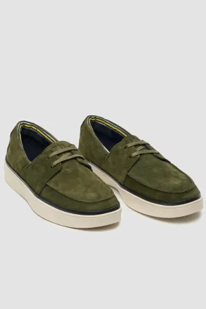 Men’s Casual Suede Slip-On Loafers - Amalfi - Olive Green