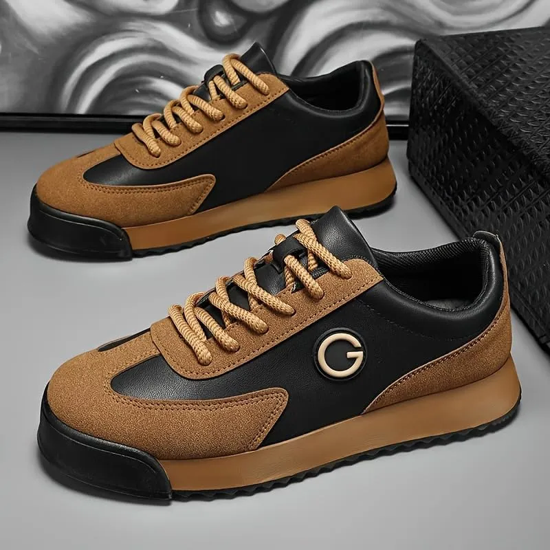 Men's Retro Sneakers Casual Low-Top Lace-Up Shoes Attire and Sports, Versatile Trainers
