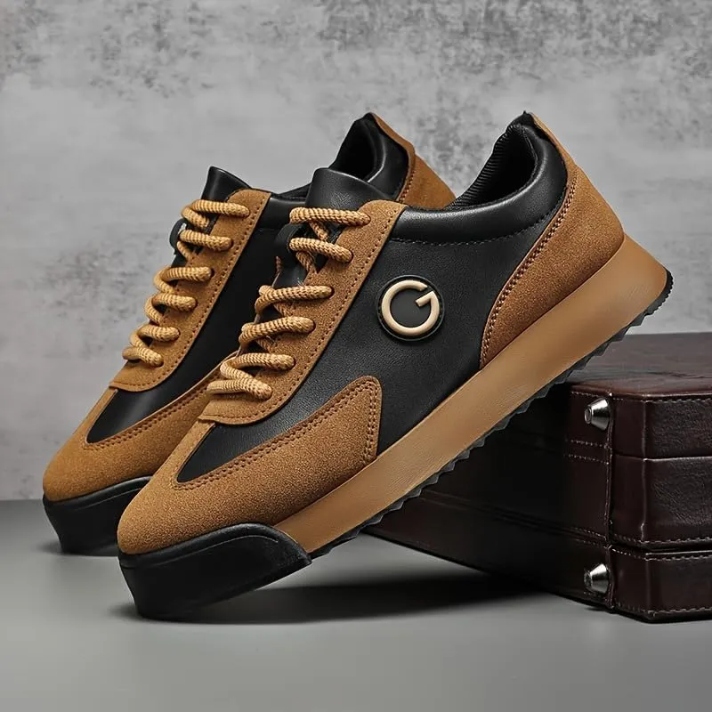 Men's Retro Sneakers Casual Low-Top Lace-Up Shoes Attire and Sports, Versatile Trainers