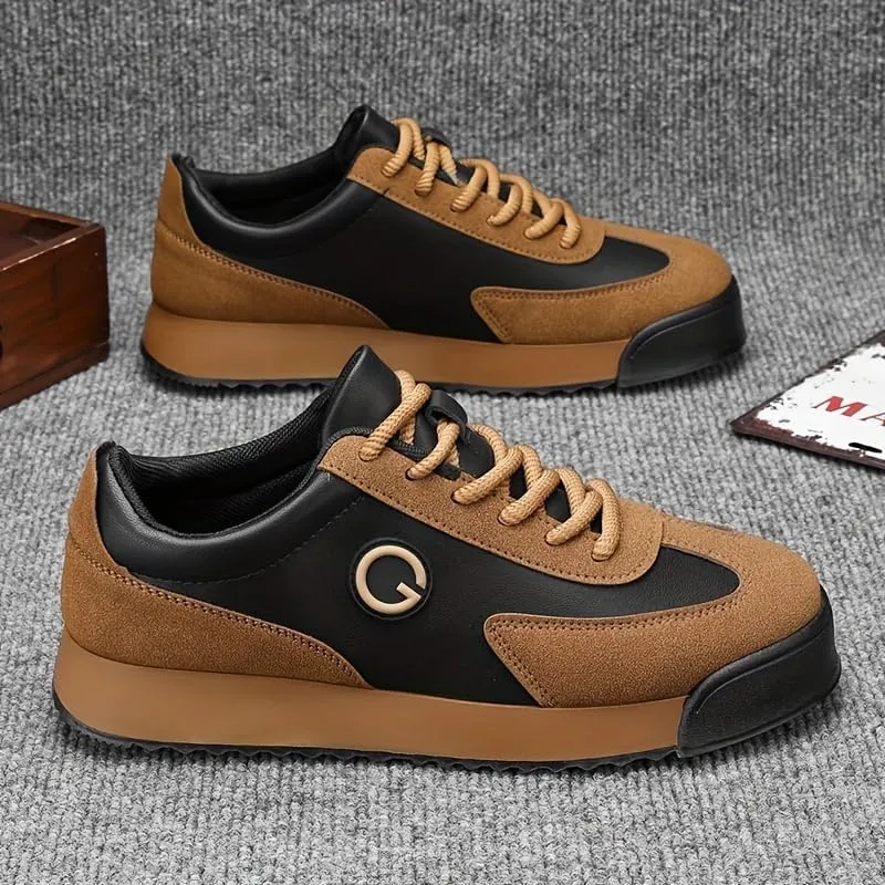 Men's Retro Sneakers Casual Low-Top Lace-Up Shoes Attire and Sports, Versatile Trainers