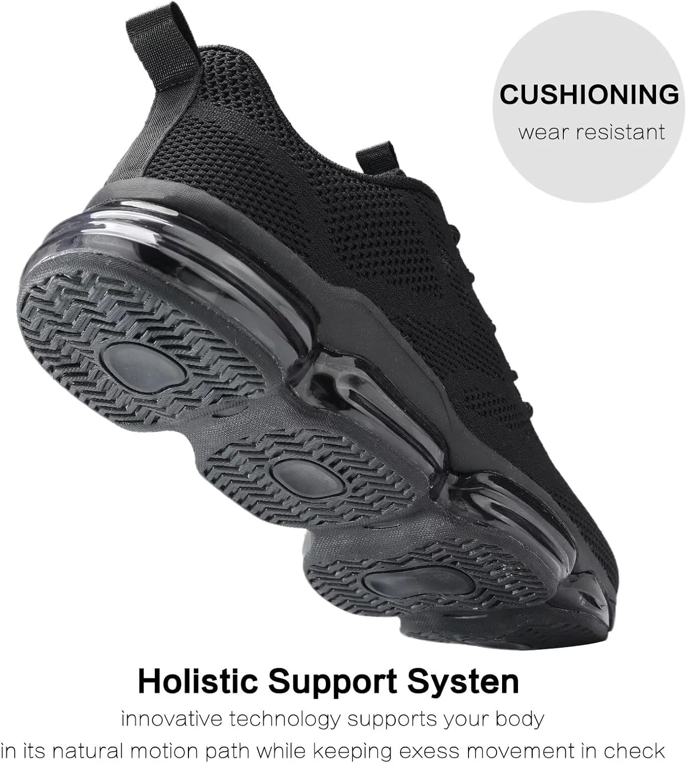 Mens Running Shoes Air Low Top Comfort Walking Lace Up Sneakers Breathable Fashion Tennis Sport Gym Fitness Cross Trainers