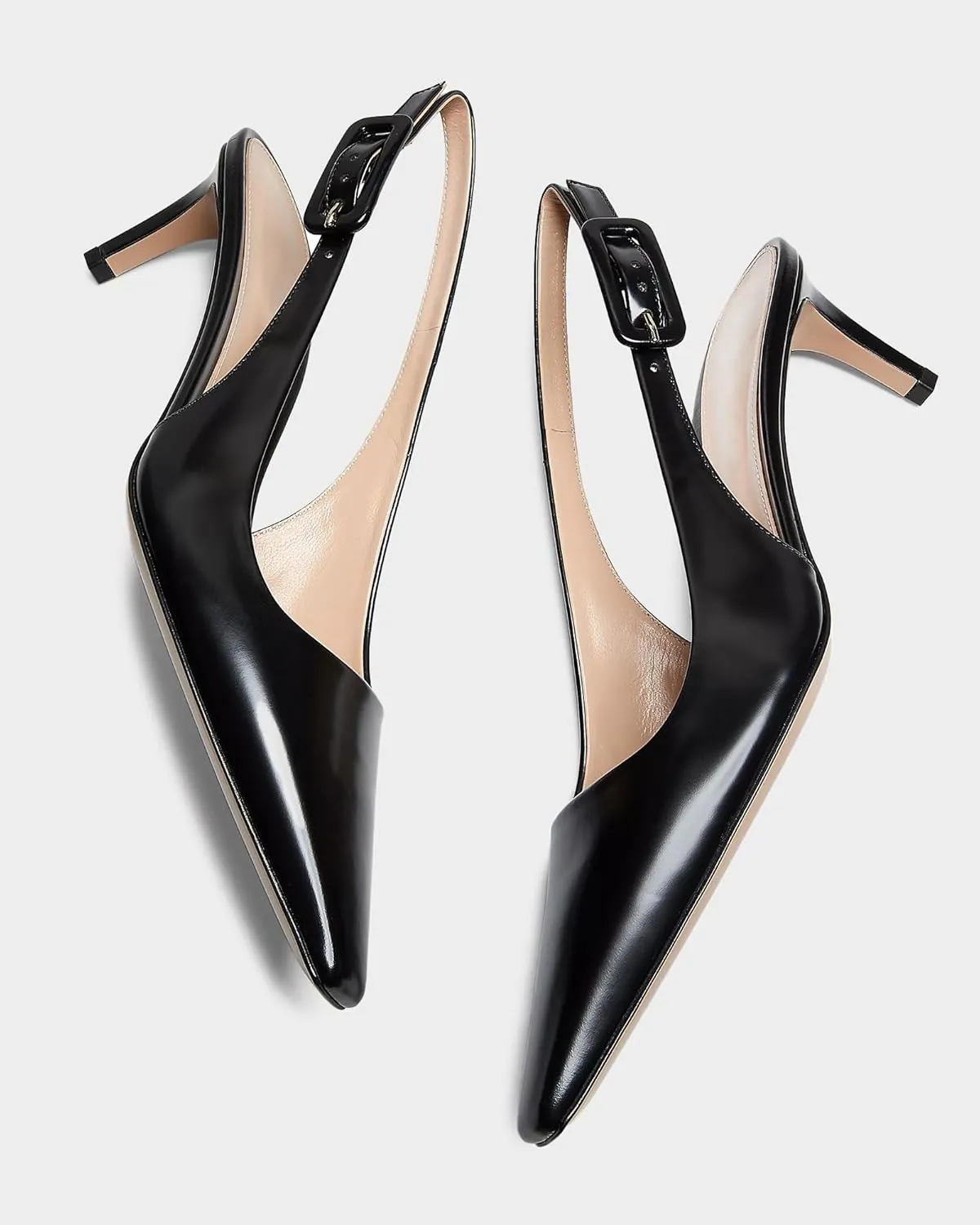 MUCCCUTE Slingback Heels for Women Closed Pointed Toe Heels Women's Pumps 2 3/5" Mid Heel Comfortable Office Wedding Party Pump
