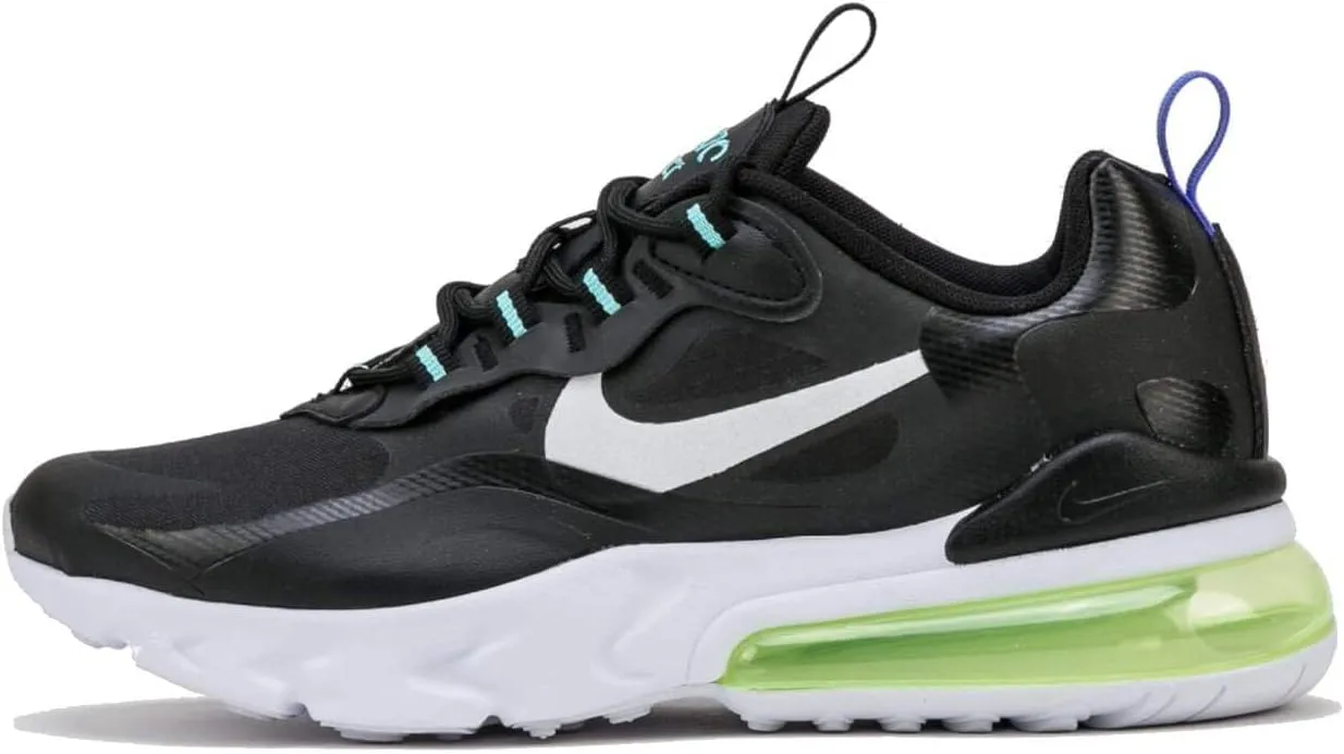 Nike Air Max 270 React GS Running Trainers CZ4212 Sneakers Shoes (UK 3.5 us 4Y EU 36, Black White Laser Orange 001)