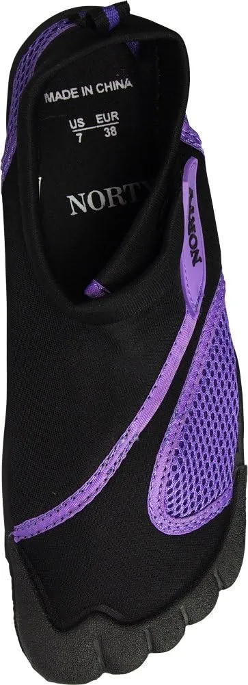 NORTY Women's Water Shoes - Aqua Swim Socks for Beach, Boat, and Pool - Skeletoe Barefoot Design - Cruise Ship Essentials - Hiking and Camping Footwear