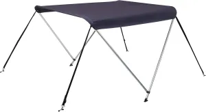 Oceansouth 2 Bow Bimini Top Boat Cover/Sun Shade Boat Canopy with Integrated Storage Boot - 5ft (Blue, Mounting Width 59"-61")