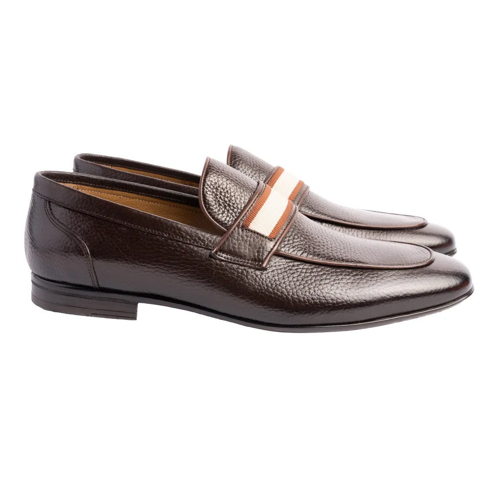 P00082 Depp Loafer with Contrast vamp- Brown