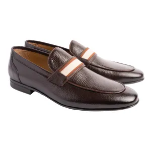 P00082 Depp Loafer with Contrast vamp- Brown