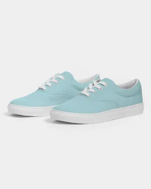Pale Pastel Warm Cyan Men's Canvas Sneakers | Men's | Bright Pale Pastel Warm Cyan | C30M0Y8K0