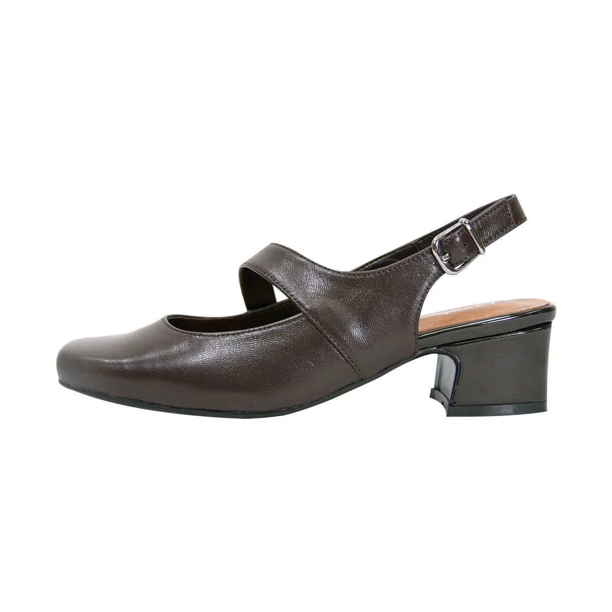 PEERAGE Trixie Women's Wide Width Leather Slingback Pumps