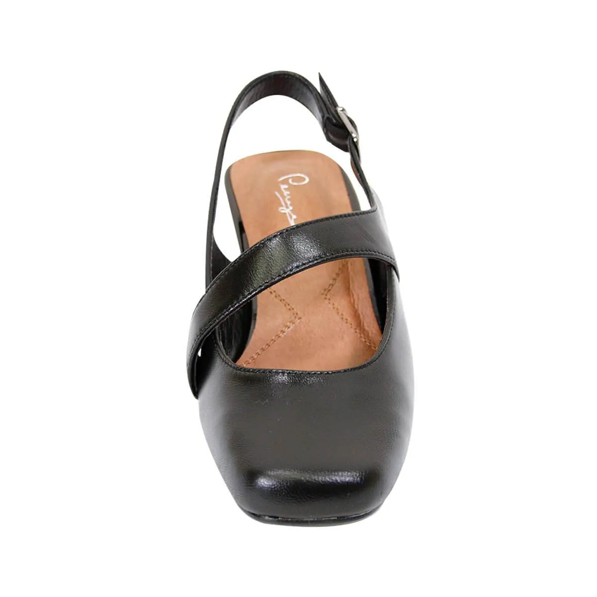 PEERAGE Trixie Women's Wide Width Leather Slingback Pumps