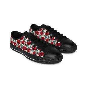 Red Poppies and Butterflies Women's Sneakers