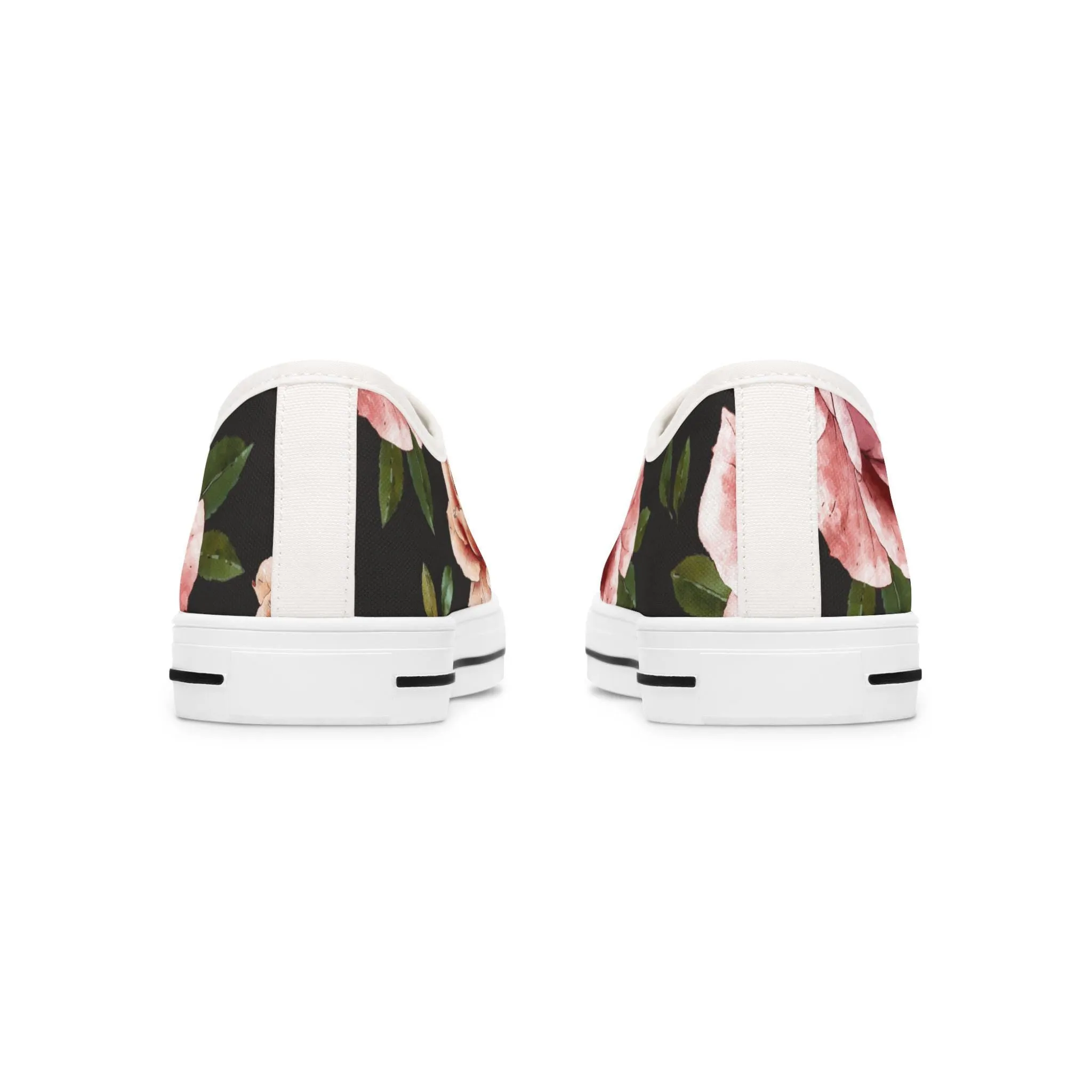 Rose Print Women's Low Top Sneakers Rose Print Low Top Sneakers Womens Converse Shoes For Women Low Top Sneakers Canvas Lace Up Ladies Flat. Limited stock available.