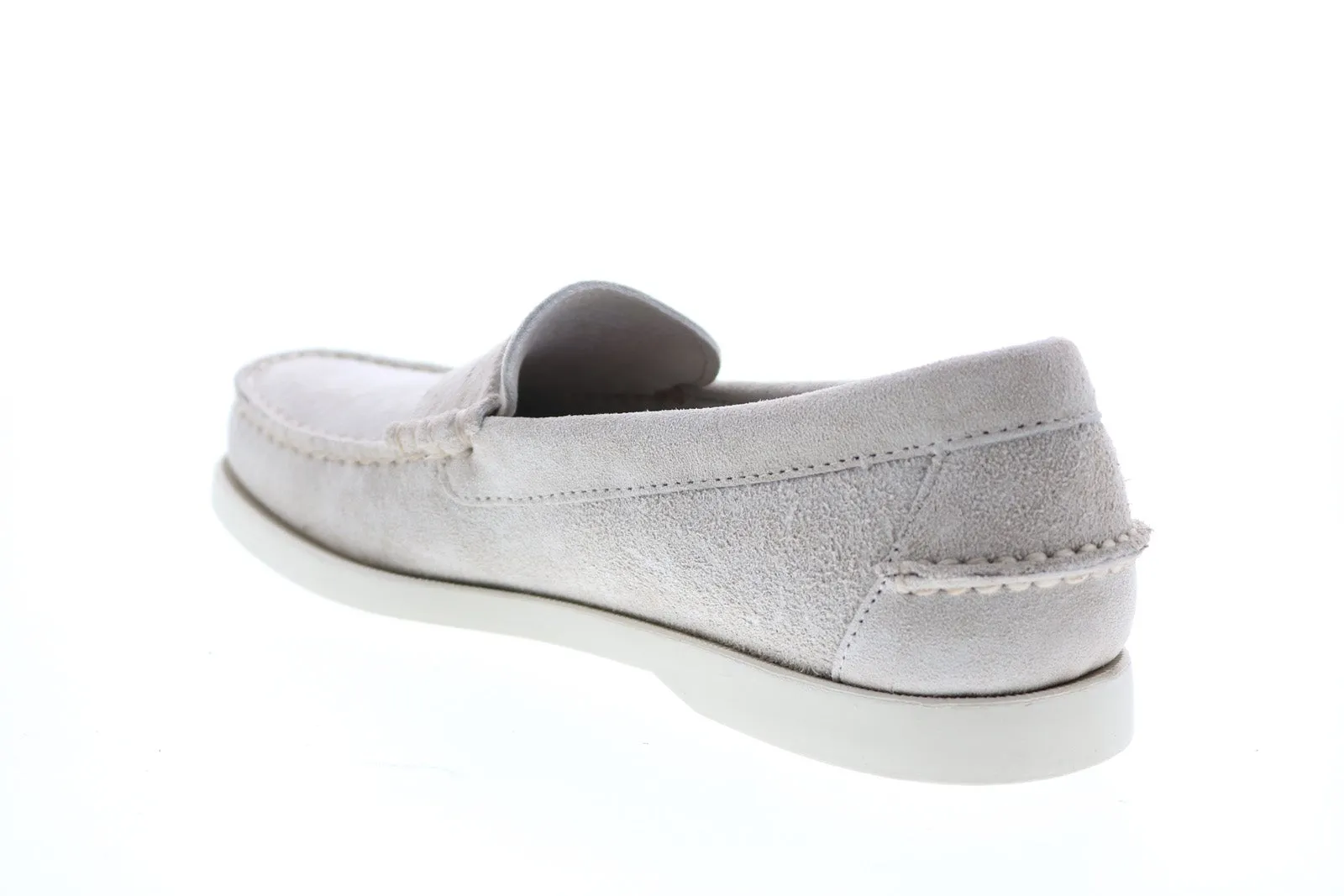 Sebago Dan Boat Flesh Out 7111MSW Mens Gray Loafers & Slip Ons Penny Shoes