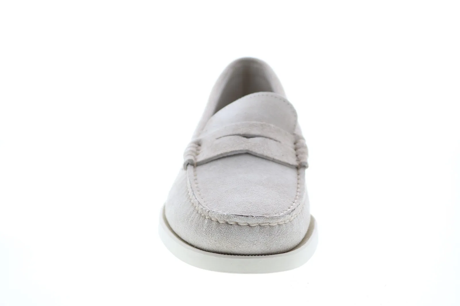 Sebago Dan Boat Flesh Out 7111MSW Mens Gray Loafers & Slip Ons Penny Shoes
