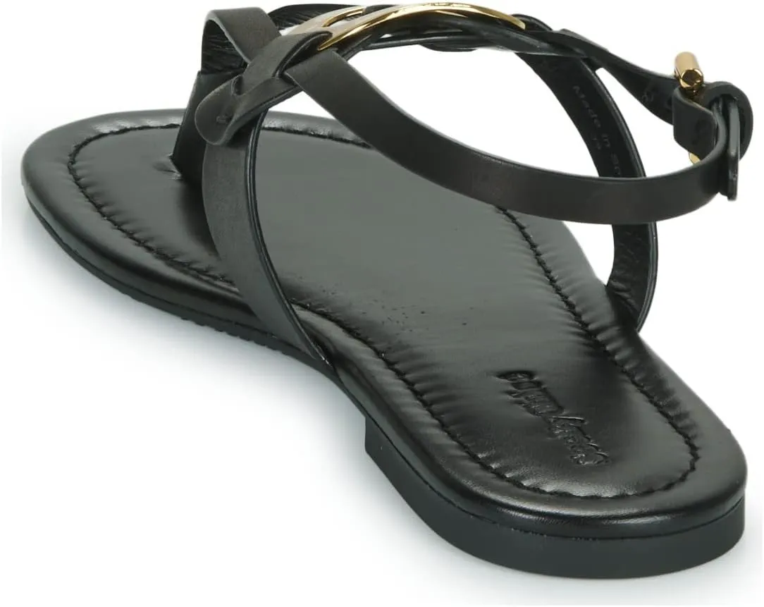 See by Chloe Women's Black Leather Chany Sandals Flats
