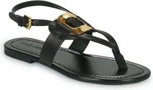 See by Chloe Women's Black Leather Chany Sandals Flats