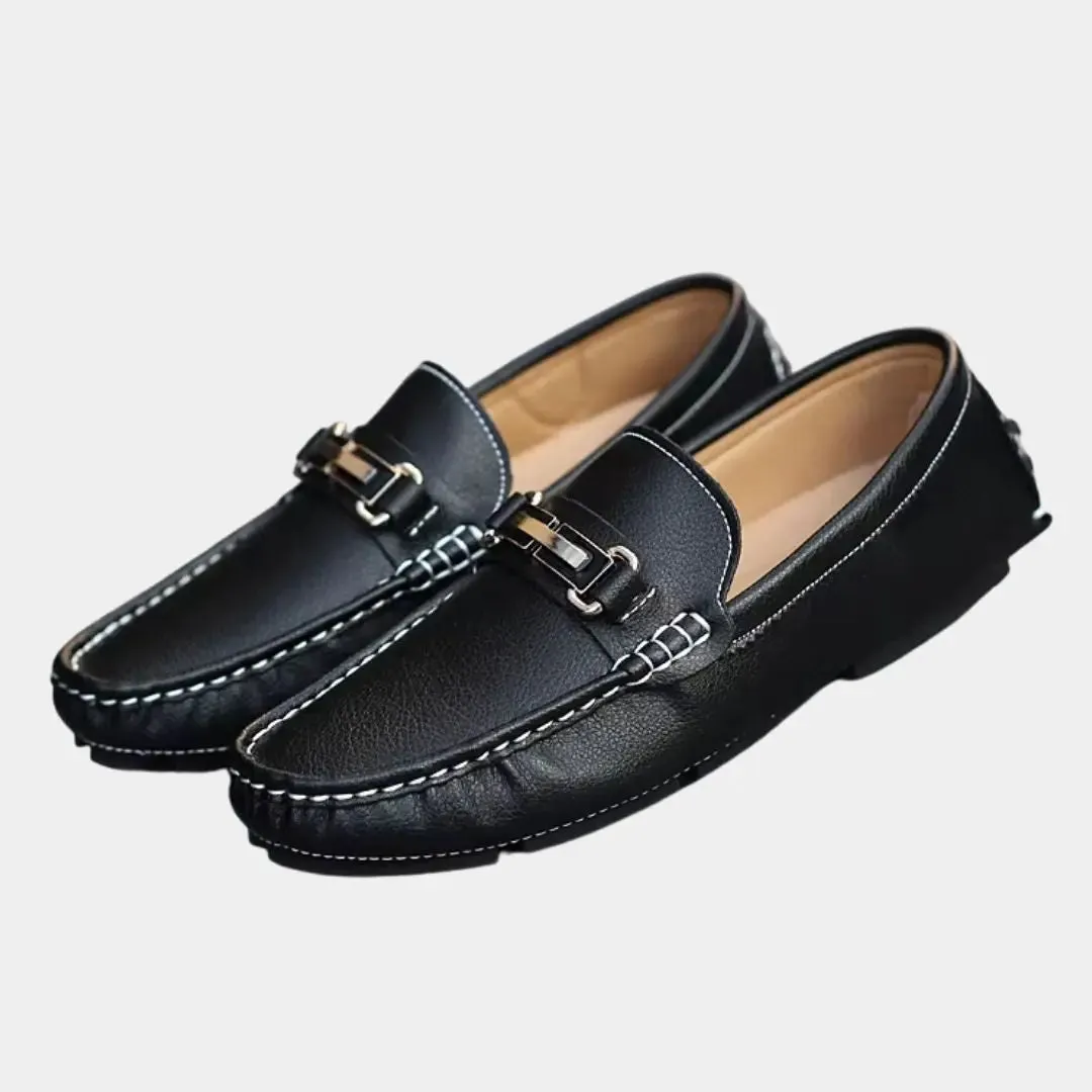 Sophisticated Leather Loafers - Arvenis Co