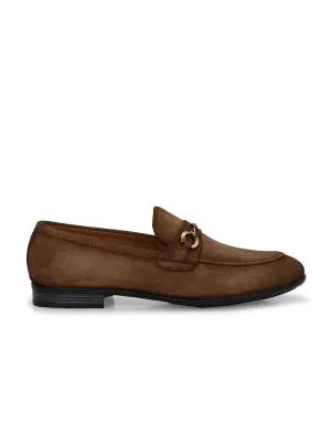 Star Dust Buckled Leather Loafers