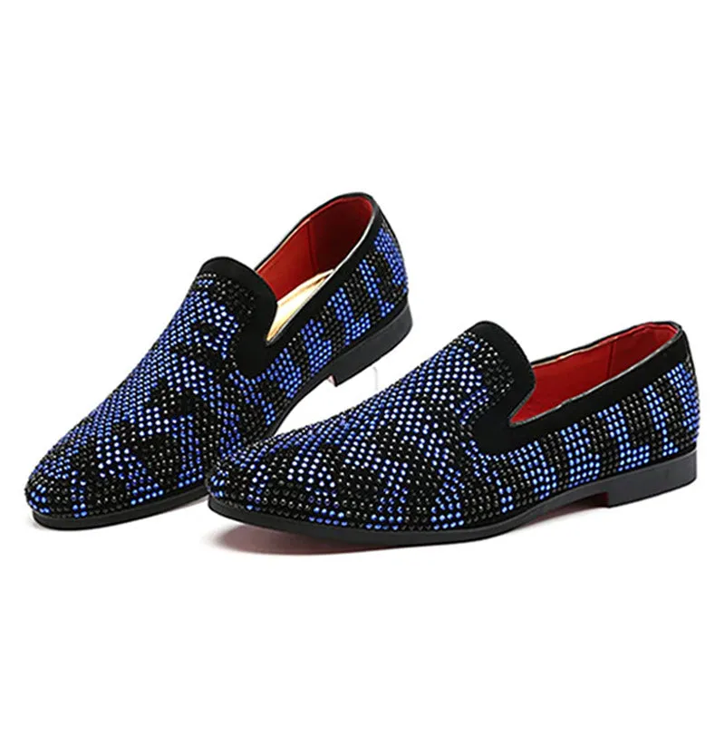 Stylish Contrast Color Faux Suede Loafers