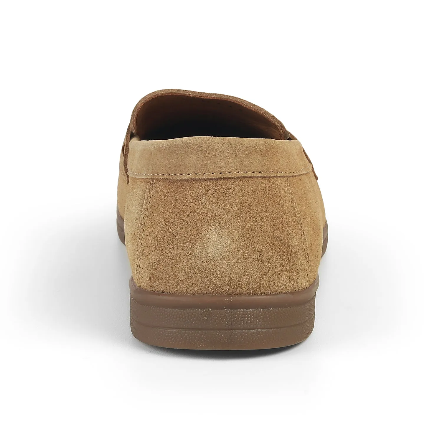Tresmode Veni Beige Men's Suede Leather Loafers