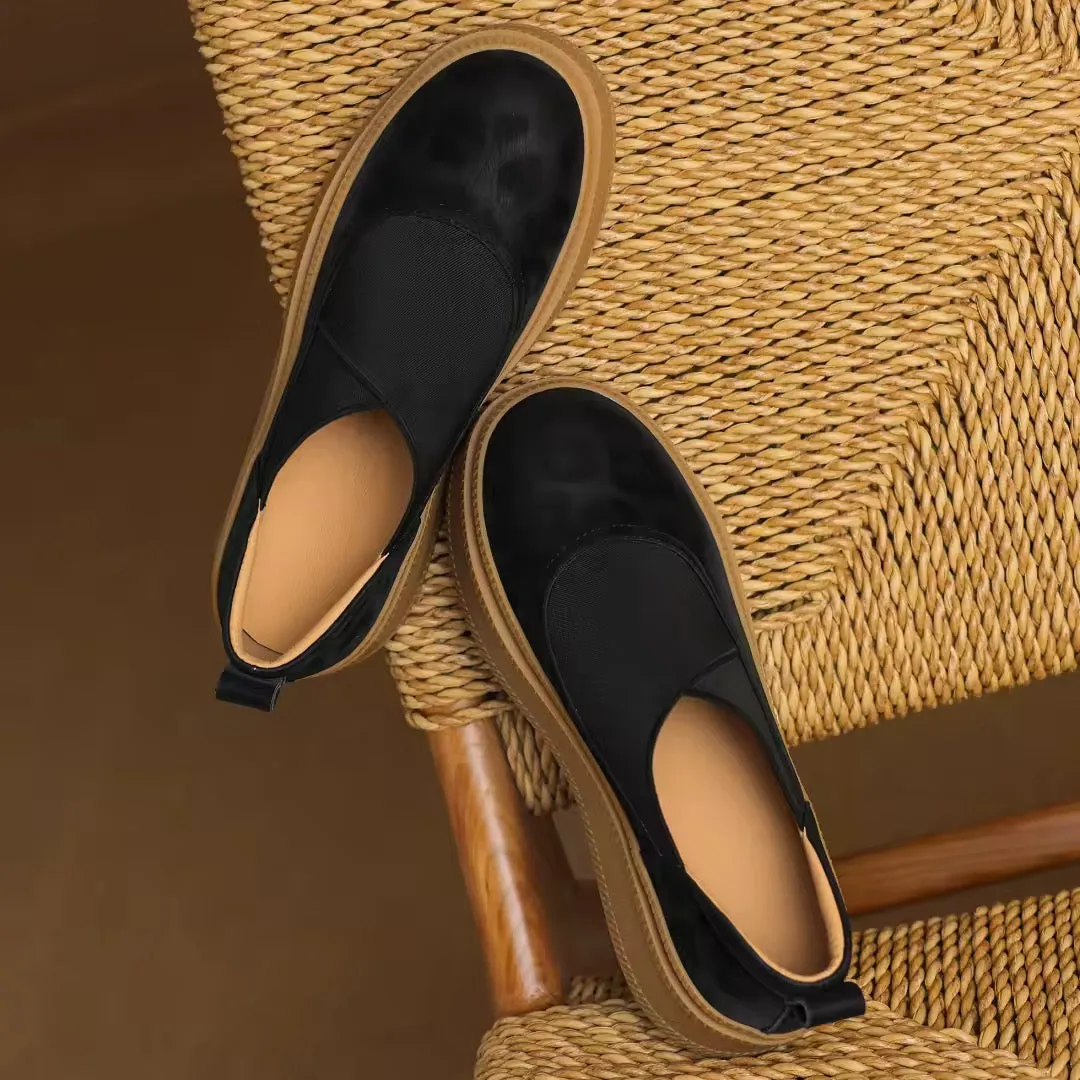Vera Leopard Leather Platform Loafers