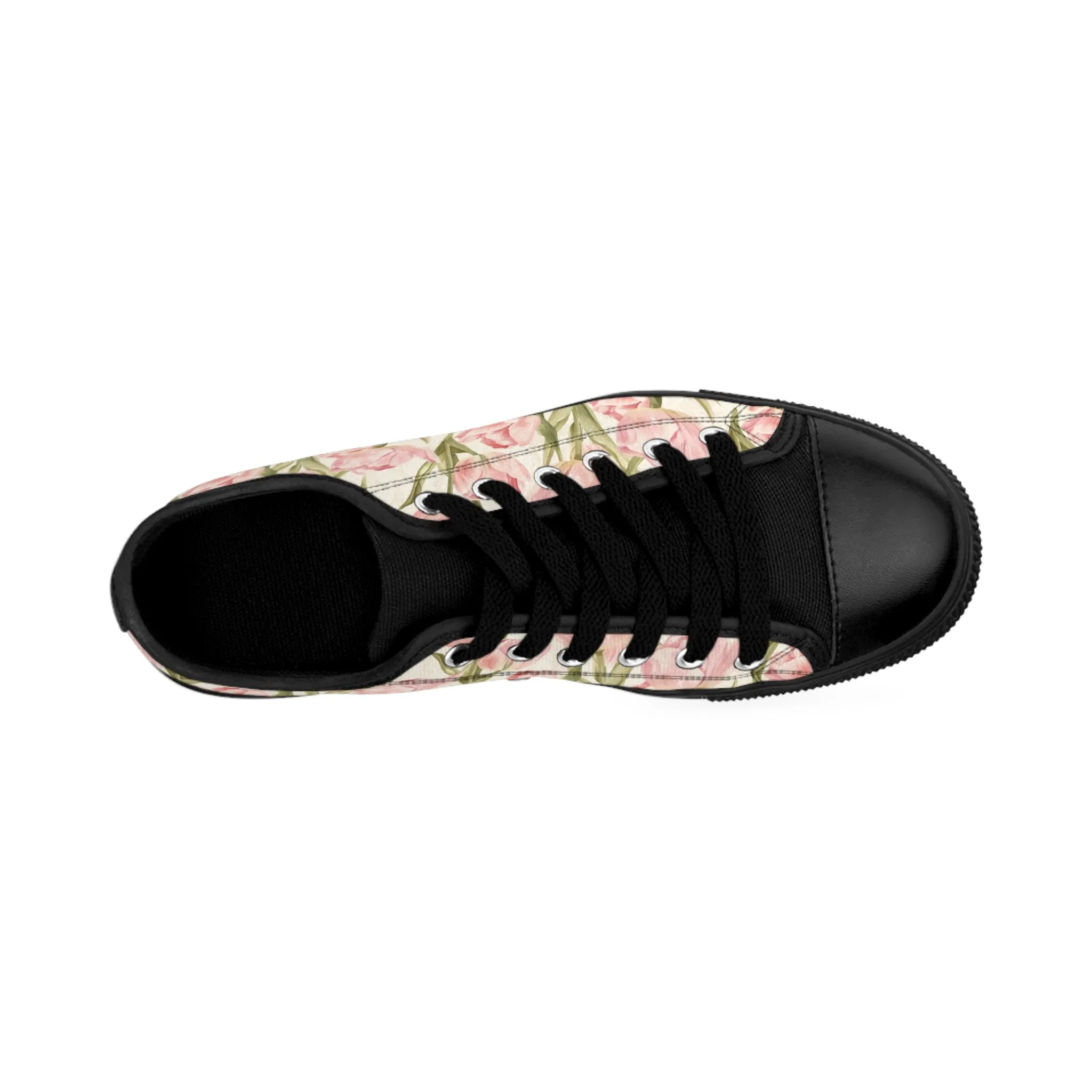 Watercolor Pink Tulips Women's Sneakers