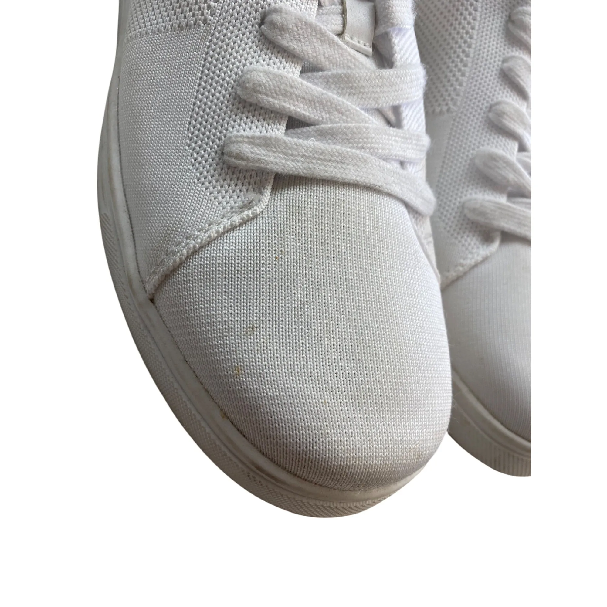 White Canvas Lace-Up Goodfellow & Co. Sneakers Casual Low Top Shoes Size 10