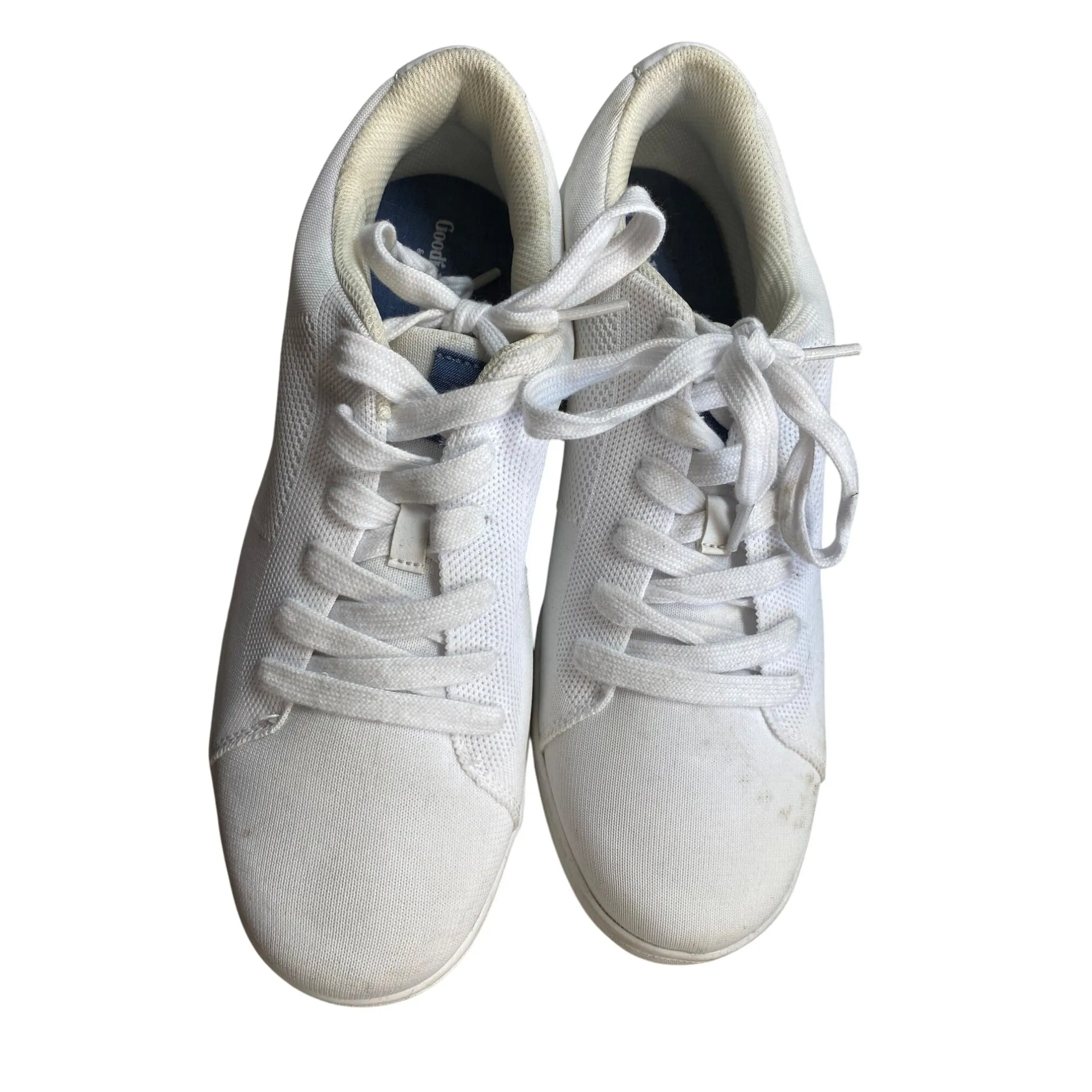 White Canvas Lace-Up Goodfellow & Co. Sneakers Casual Low Top Shoes Size 10