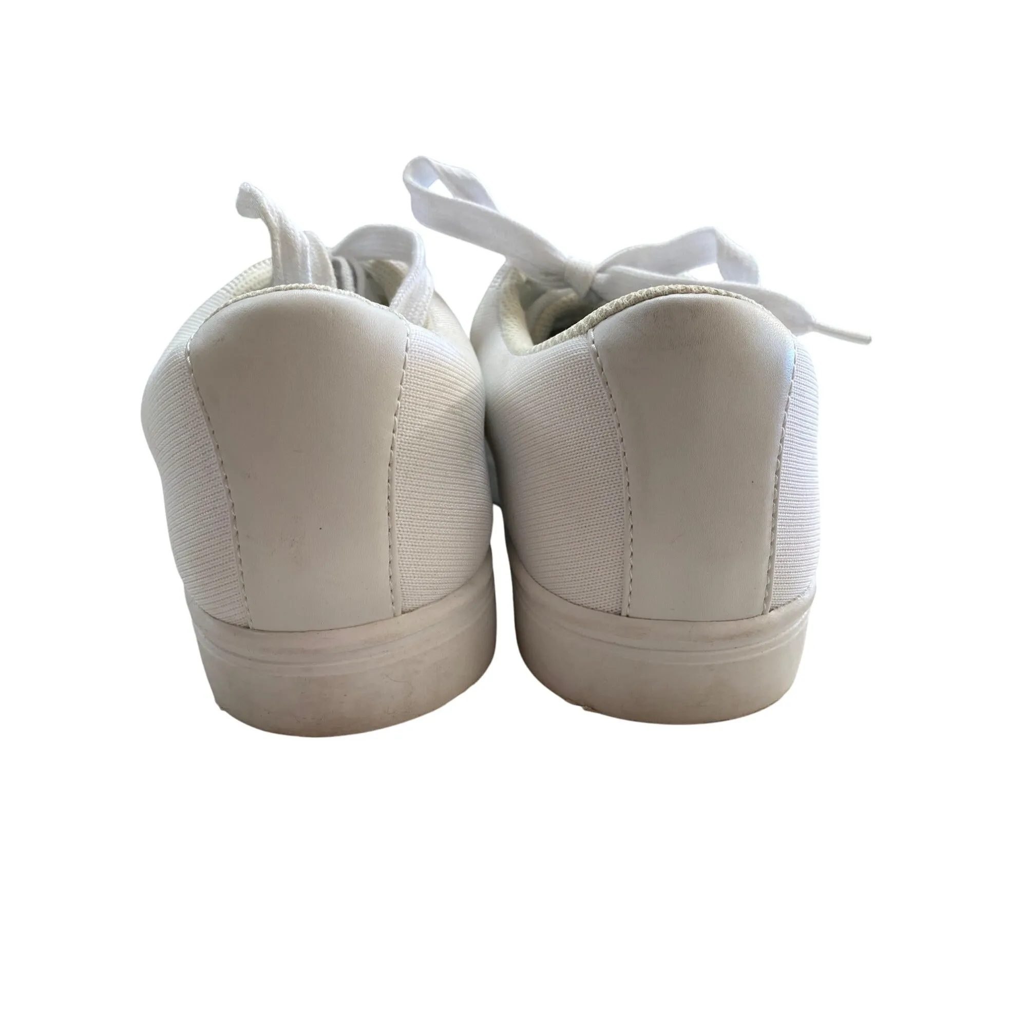 White Canvas Lace-Up Goodfellow & Co. Sneakers Casual Low Top Shoes Size 10