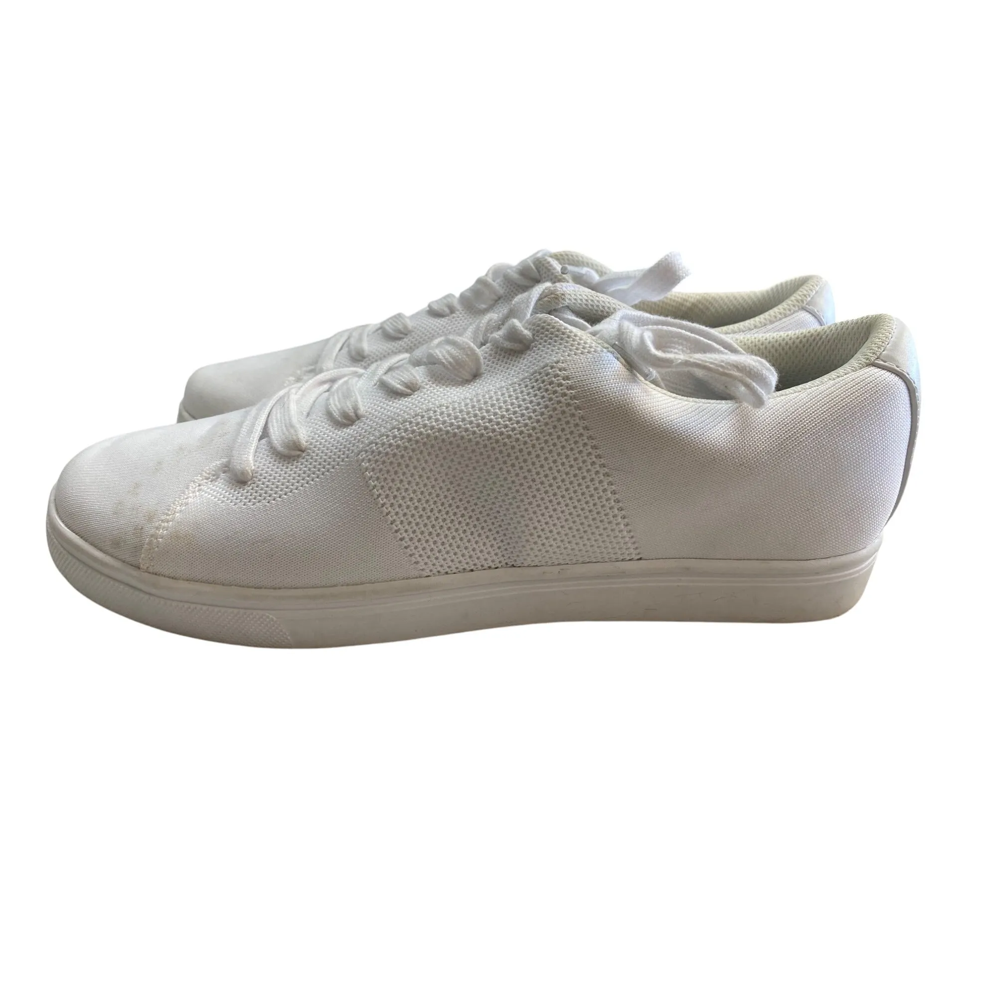 White Canvas Lace-Up Goodfellow & Co. Sneakers Casual Low Top Shoes Size 10