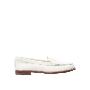 White Leather Loafers
