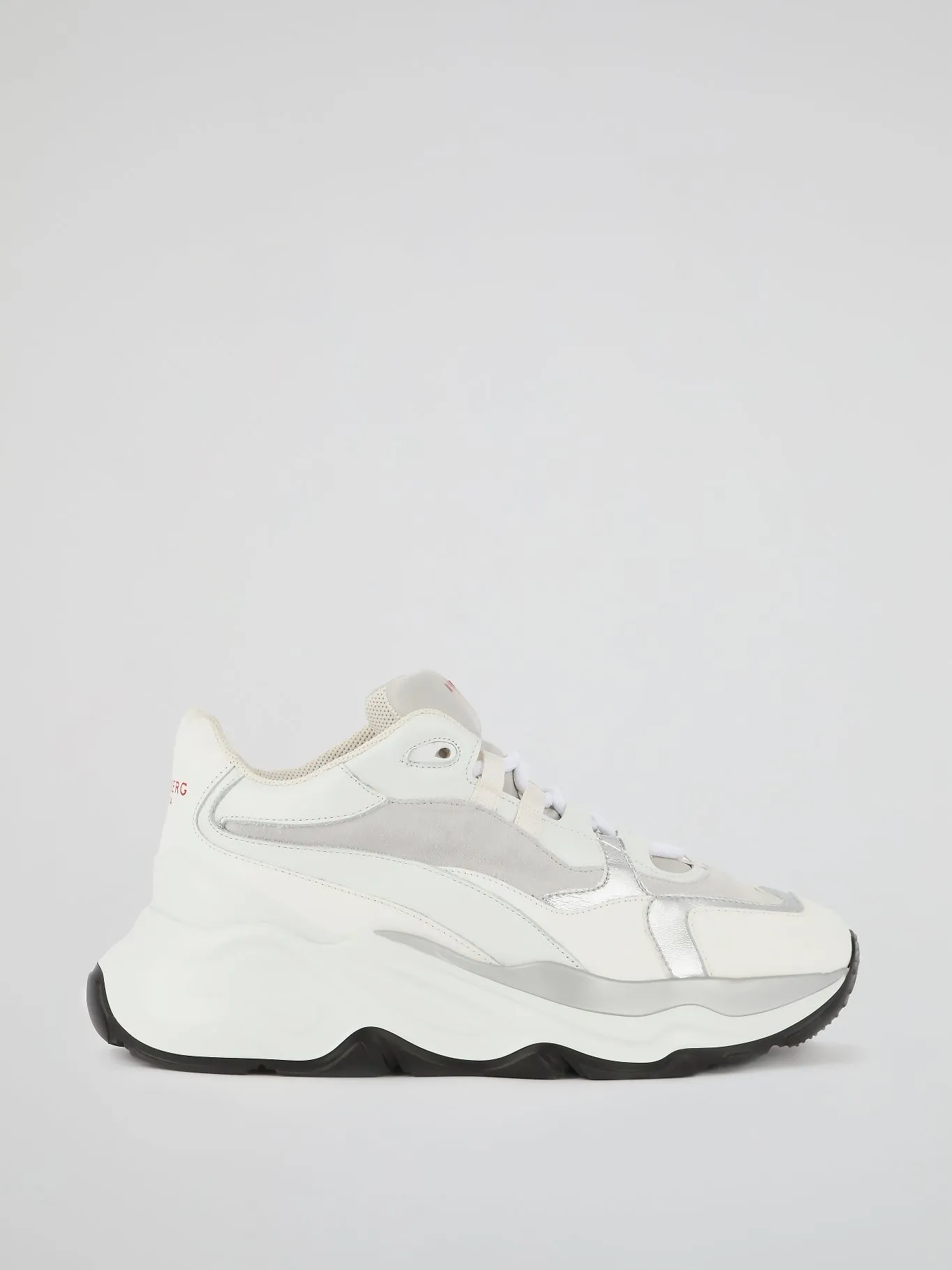 White Suede Panel Active Sneakers