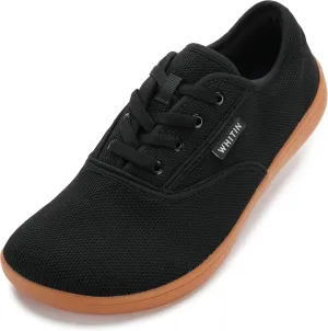 WHITIN Men's Wide Canvas Barefoot Sneakers | Zero Drop Sole | Minimalist Footwear
