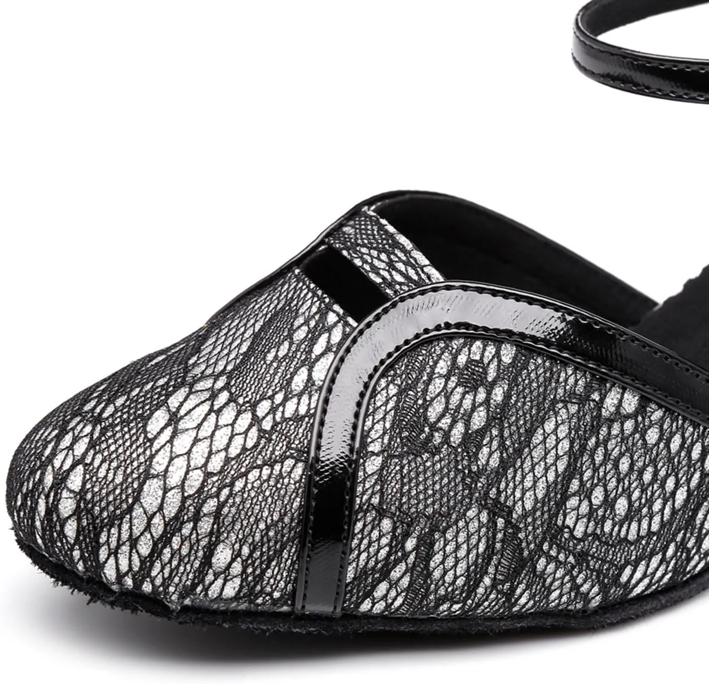 Women's Closed Toe Lace mesh Synthetic Ballroom Tango Latin Party Wedding Practice Professional Dance Shoes