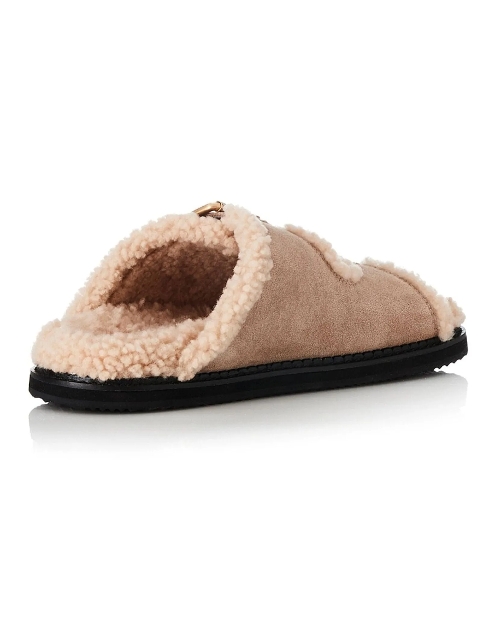 Womens Panama Sandals  - Natural Suede I Shearling