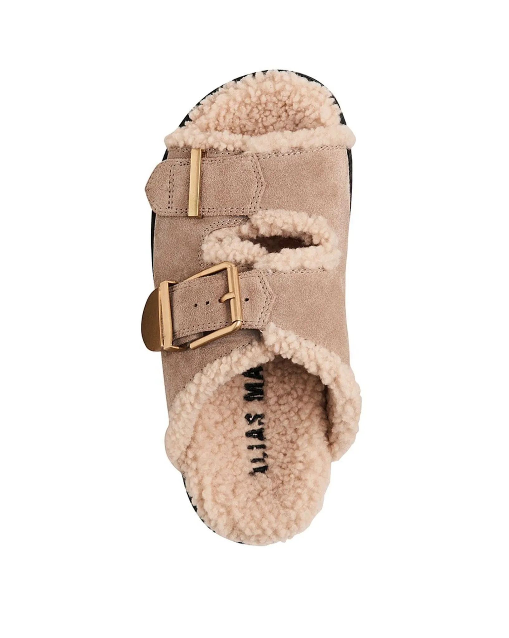 Womens Panama Sandals  - Natural Suede I Shearling